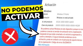 ✅No podemos activar Windows en este dispositivo en Windows 10  SOLUCIÓN  ✅ [upl. by Elleon]