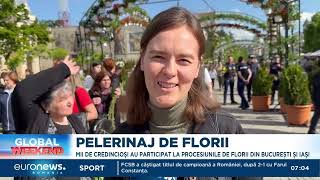 Pelerinaj de Florii Mii de credincioși au participat la procesiunile din București și Iași [upl. by Nelag]