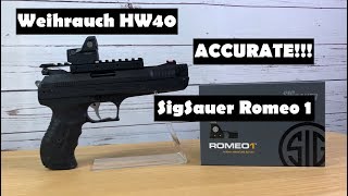 Weihrauch HW40 mit SigSauer Romeo 1 Red Dot Reflexvisier Full Review inkl Schusstest [upl. by Ekaj585]