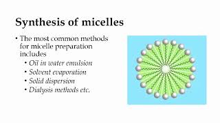 Micelles I Organic Nanomaterials I Nanobiotechnology [upl. by Cleo116]