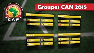 Résultat Tirage Au Sort CAN 2015 Tous Les Groupes [upl. by Charleton]