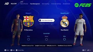 EA FC 25  FC Barcelona vs Real Madrid  UEFA Champions League Final  Full Game fc25 [upl. by Euqinomad]