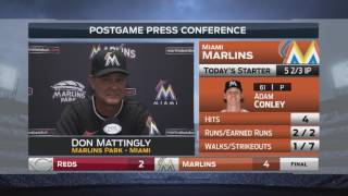 Don Mattingly  Miami Marlins vs Cincinnati Reds 07092016 [upl. by Terpstra]