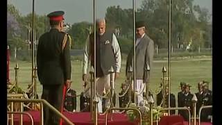 PM Modi attends Ceremonial Reception at Tundikhel Ground in Kathmandu Nepal  PMO [upl. by Giustina]