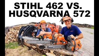 Stihl 462 CM and Husqvarna 572 XP chainsaw comparison [upl. by Elesig]