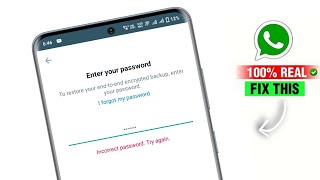 Whatsapp Backup Restore End To End Encryption Password Problem  Whatsapp Backup Password Forgot [upl. by Ilan]