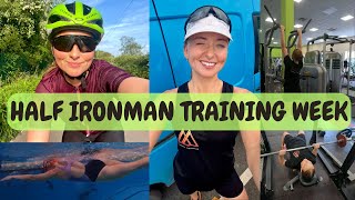 HALF IRONMAN TRAINING  Ironman 703 full training week [upl. by Christianna]