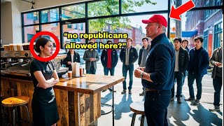 Coffee Shop Refuses to Serve Republican Man After Seeing His MAGA Hat Unaware That He Owns The Shop [upl. by Boor775]