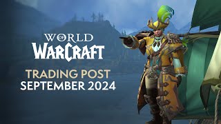 WoW Trading Post Rewards  September 2024 Exclusive Mounts Transmogs Pets amp More [upl. by Ahsiken]