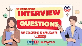 Most Common Interview Questions for Teacher Applicant in DepEd [upl. by Zelikow884]