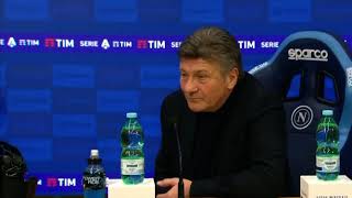 Mister Mazzarri conferenza stampa  Napoli  Cagliari 21 quotsono contento di questa vittoriaquot [upl. by Arakat]