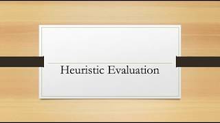 Heuristic Evaluation [upl. by Akihsal512]