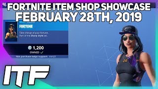 Fortnite Item Shop FORTUNE SKIN IS BACK February 28th 2019 Fortnite Battle Royale [upl. by Nalek]