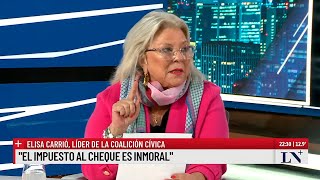 Carrió denuncia una maniobra de Menem para eludir la votación en particular [upl. by Imena]