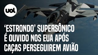 Caças perseguem avião nos EUA e causam estrondo supersônico aeronave caiu na Virgínia [upl. by Goldston821]