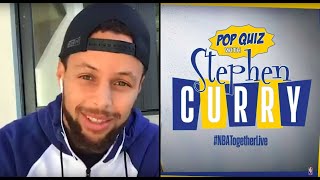 Stephen Curry Hosts NBA Trivia NBATogetherLive [upl. by Ymas]