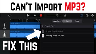 How to FIX “greyed out” MP3audio files in GarageBand iPadiPhone [upl. by Anelrahc]