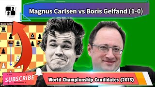 Magnus Carlsen vs Boris Gelfand World Championship Candidates 2013 Sicilian Defense [upl. by Whitehurst]