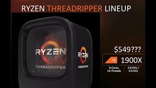 AMD Ryzen Threadripper 1900x With 8 Cores 16 Threads on X399 [upl. by Akamaozu]