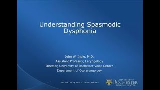 Understanding Spasmodic Dysphonia [upl. by Rene514]