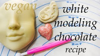 vegan  white modeling chocolate  recipe  english [upl. by Isabella]