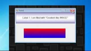 Practical VBNET Tutorial Gradient Filled Label [upl. by Loferski]