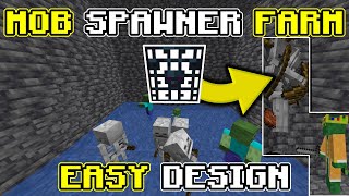 NEW Best Easy ZombieSkeleton Spawner xp Farm Minecraft 121  Tutorial [upl. by Aihsemak400]