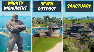 Visit Mighty Monument a Seven Outpost and Sanctuary  Fortnite Foundation Challenges [upl. by Farrand]