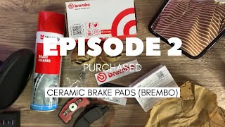 PURCHASED CERAMIC BRAKE PADS BREMBO [upl. by Iahs]