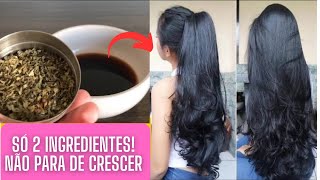 O CABELO CRESCE MUITO E NÃO CAI COM DOIS INGREDIENTES NATURAIS [upl. by Nnylyoj163]