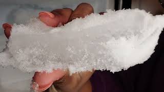 CRUNCHING OUT THE FREEZER  FREEING THE HUMIDIFIER  iceeating asmr asmrice [upl. by Ariek]