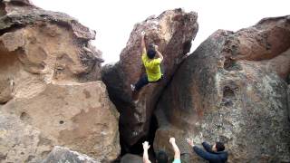 Bishop Bouldering Highbrow V8 [upl. by Elletsyrk]