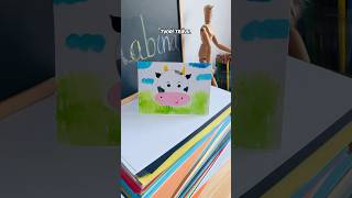 Kravicka z kelímka 🤗blabinask malování cardmaking cardmakingtutorial vytvarka easycraftideas [upl. by Felicidad]