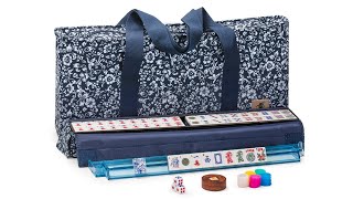 American Mahjong Set quotChinoise IIquot with Floral Blue Soft Case [upl. by Jamey115]