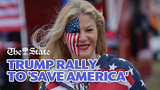 Trump Flags Fly At A Rally In South Carolina To Save America [upl. by Aizatsana]