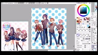 SPEEDART Doki Doki Literature Club Genderbend [upl. by Ellerrehs]