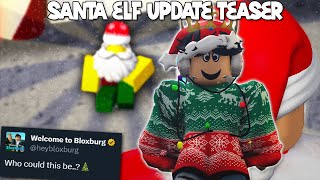 ANOTHER NEW BLOXBURG UPDATE TEASER SANTA ELF IS COMING [upl. by Aifas586]