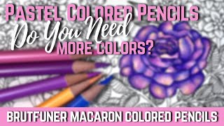 PASTEL COLORED PENCILS  DO YOU NEED MORE COLORS  Brutfuner Macaron Colored Pencils [upl. by Retnuh]