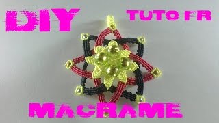 DIY  Tuto Pendentif Etoile en Macramé [upl. by Eittak]