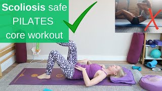 10min Scoliosis safe Pilates core workout [upl. by Livi]