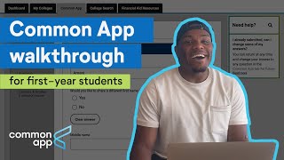 Common App firstyear application walkthrough  Common App [upl. by Gusba]