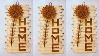 wall hanging craft ideas with icecream sticks Easy wall decor craft  ice cream stick hanging craft [upl. by Hank169]