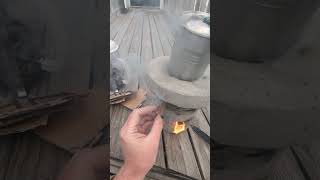 Rocket Stove Test Run [upl. by Anitram]