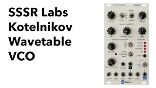 SSSR Labs SM042 Kotelnikov wavetable oscillator [upl. by Windham428]