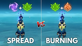 BURNING vs SPREAD Best Team for C0 Kinich Genshin Impact [upl. by Enrak]