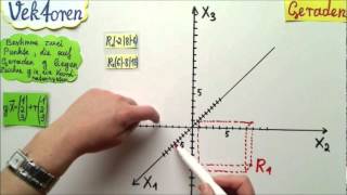 Vektorrechnung Punkte einer Geraden bestimmen und zeichnen Teil 1 [upl. by Ziul]