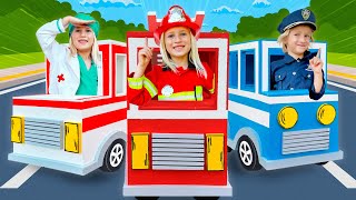 The Rescue Team  Policeman Fireman amp Ambulance  Nursery Rhymes amp Kids Songs [upl. by Buffum]