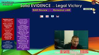 REMEDIAL LAW  EVIDENCE  Revised RULES  HIGHLIGHTS Dean JOESANTOS B BISQUERA [upl. by Mordecai370]