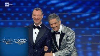 Sanremo 2020  Fiorello e il monologo sulletà che avanza [upl. by Mount]