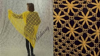 АЖУРНЫЕ ШАЛИ КРЮЧКОМ  2019  Openwork SHAWL CROCHET Perforierte SHAWL HÄKELN [upl. by Atisusej351]